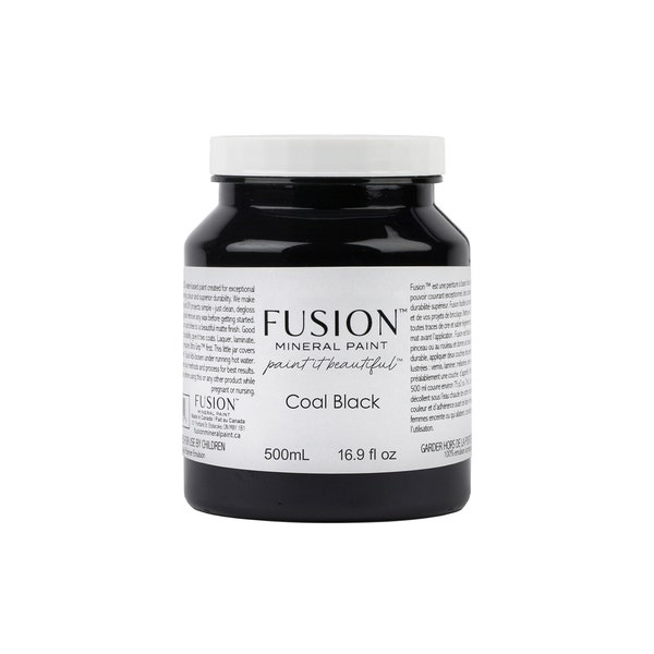 Coal Black - Fusion Mineral Paint - Same Day Shipping - Furniture Paint - Furniture Painting Tools - Flipping Fabulous Salina