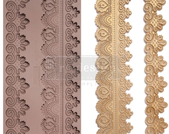 Cece – Border Lace II - Silicone Mold - Redesign with Prima - Resin, Epoxy, Wax, Clay, Baking, Crafting - Flipping Fabulous Salina