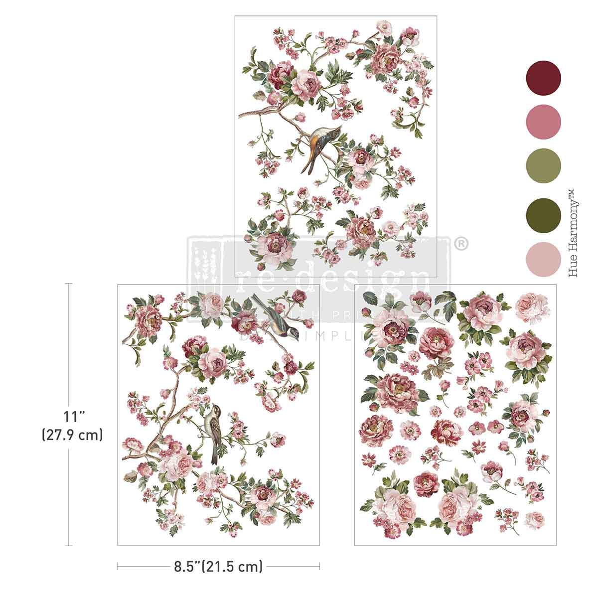 The Enchanted Grove – 3 Sheets, 8.5″x11″ MIDDY Rub on Transfer Kacha ...