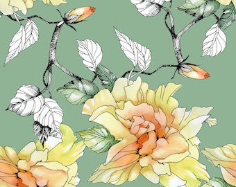 Pastel Florals - Mint by Michelle Decoupage Paper - Free Shipping Eligible- Flipping Fabulous Salina - Furniture Decoupage