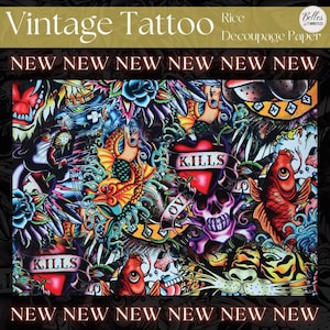 Dixie Belle Paint - Vintage Tattoo - A1 Decoupage Paper -Belles and Whistles - Flipping Fabulous Salina - Elite Retailer - Fast Shipping