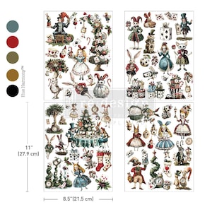 Whimsical Holiday Dreams, 3 sheets + 1 bonus sheet, 8.5″x11″ Middy Transfers –ReDesign With Prima Furniture Upcycling DIY Decor Craft Floral