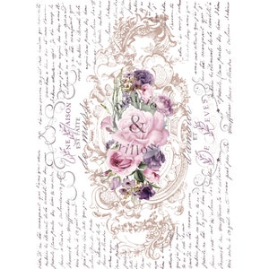 Maisie & Willow Floral Poem Rub On Transfer - ReDesign With Prima - Furniture Upcycling - DIY Decor - Flipping Fabulous Salina