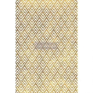 May include: A seamless pattern of gold geometric shapes on a white background. The pattern is made up of repeating triangles and squares.