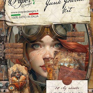 Paper Designs Steampunk Age Collection Junk Journal Kit, 10 pages - Furniture Upcycling - Decor - Decoupage Crafts - Flipping Fabulous