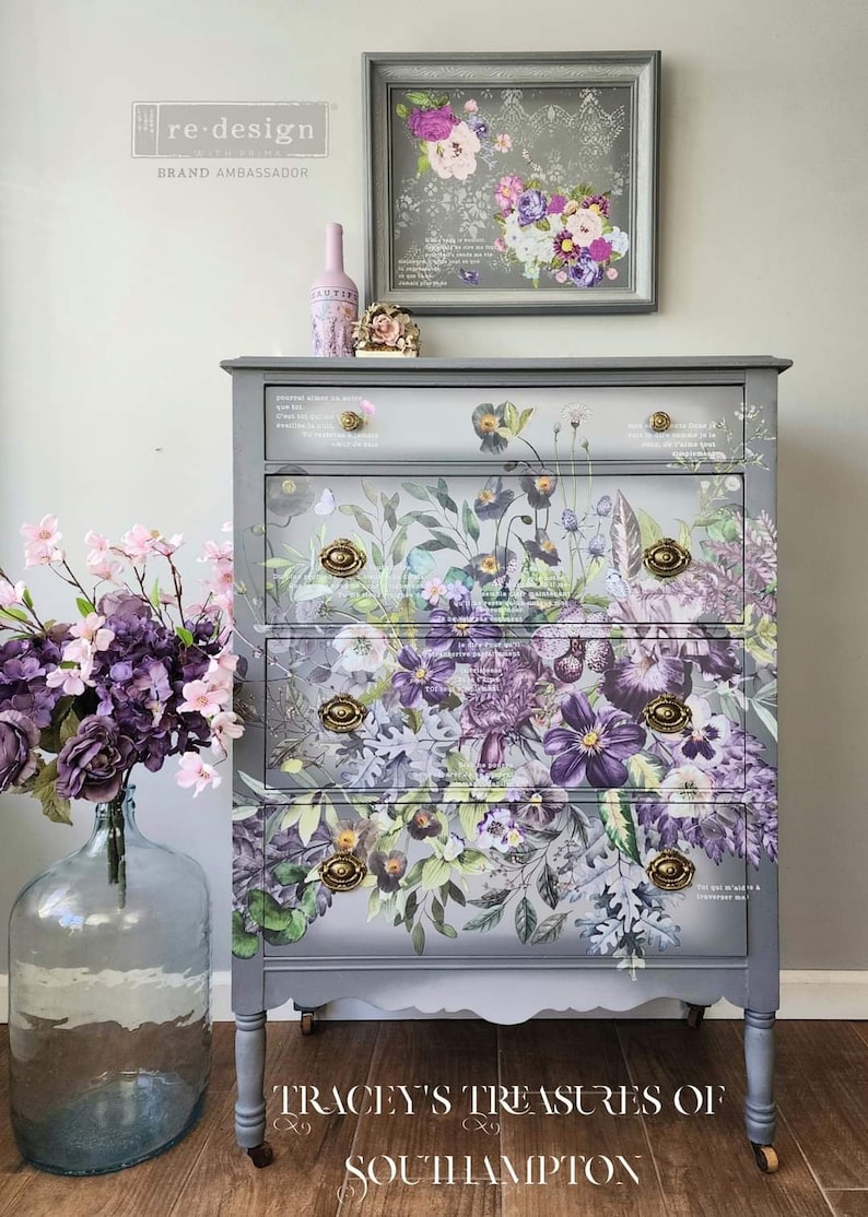 Vigorous Violet Rub On Transfer ReDesign With Prima Furniture Upcycling DIY Decor Flipping Fabulous Salina image 5