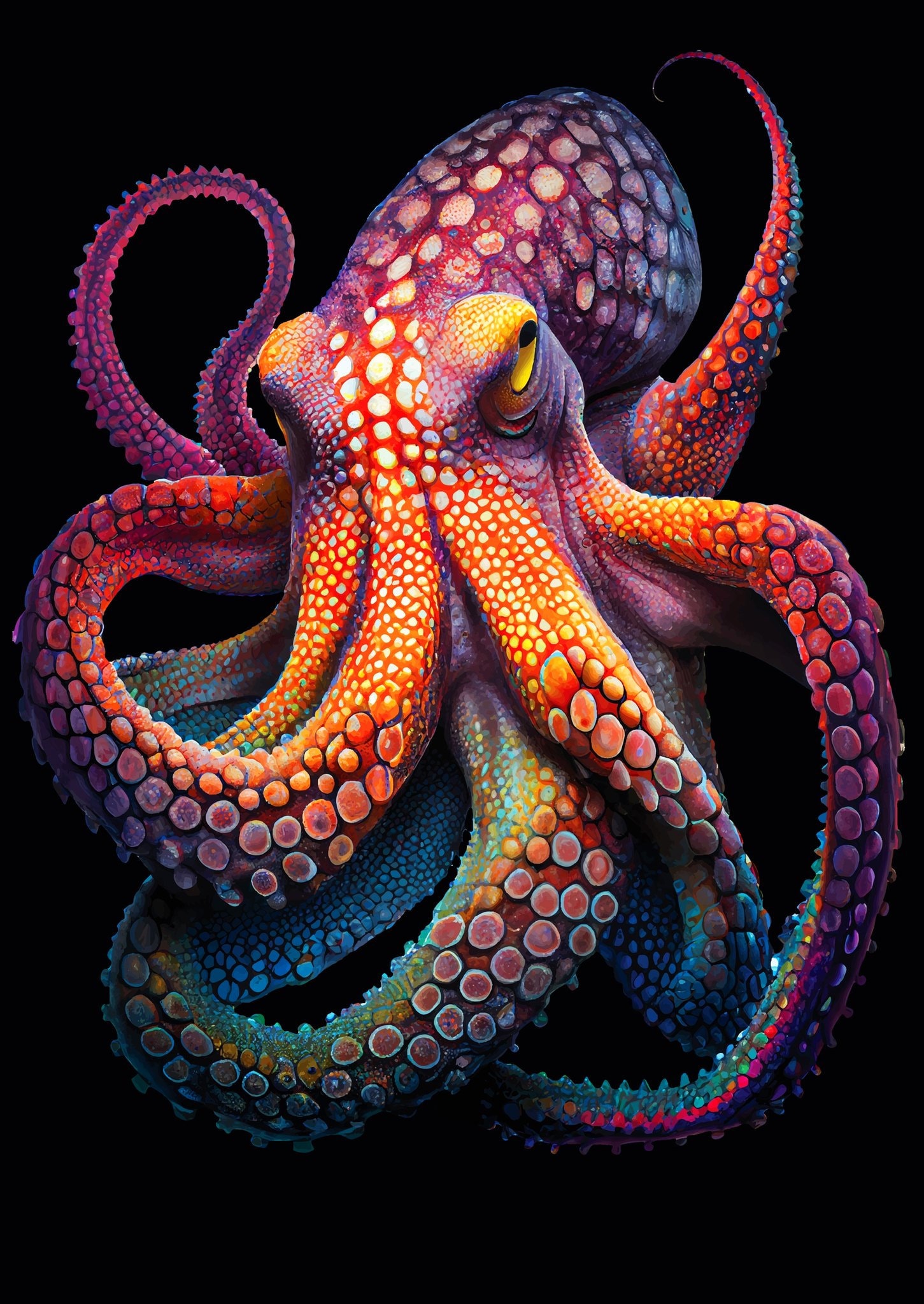 Octopus Black - Mint by Michelle Decoupage Paper - Free Shipping Eligible- Flipping Fabulous Salina - Furniture Decoupage