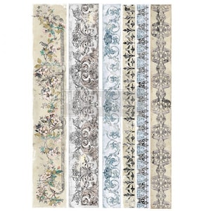 Distressed Borders Rub On Transfer - ReDesign With Prima - Furniture Upcycling - DIY Decor - Flipping Fabulous Salina