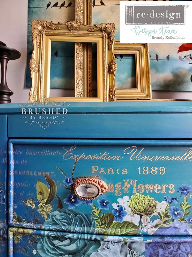 Redesign with Prima Decor Transfer Flipping Fabulous Salina Cosmic Roses FREE SHIPPING ELIGIBLE