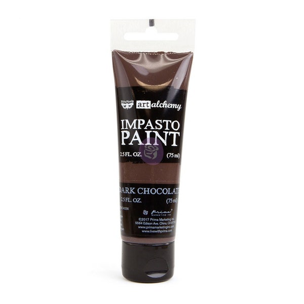 Impasto Dark Chocolate - Art Alchemy Acrylic Paint - Finnabair - ReDesign With Prima - Mixed Media Art - Flipping Fabulous Salina