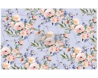 Decoupage Tissue Paper – Lavender Fleur - ReDesign With Prima - Furniture Upcycling - DIY Decor - Decoupage Craft - Flipping Fabulous Salina
