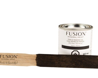 Ebony Stain & Finishing Oil (SFO) - Fusion Mineral Paint - Same Day Shipping - Furniture Painting Tools - Flipping Fabulous Salina