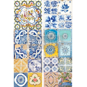 Ceramic Tiles II Rub On Transfer - ReDesign With Prima - Furniture Upcycling - DIY Decor - Flipping Fabulous Salina