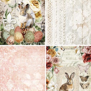 Decoupage Queen Rice Paper - Vintage Easter Four Pack - Upcycling - Decor - Decoupage Crafts - Mixed Media - Card Making