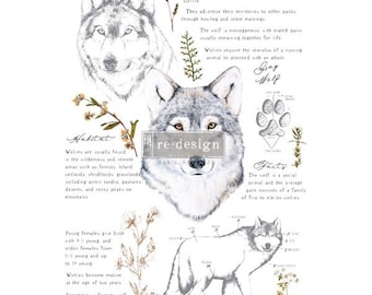 Gray Wolf Rub On Transfer - ReDesign With Prima - Furniture Upcycling - DIY Decor - Flipping Fabulous Salina