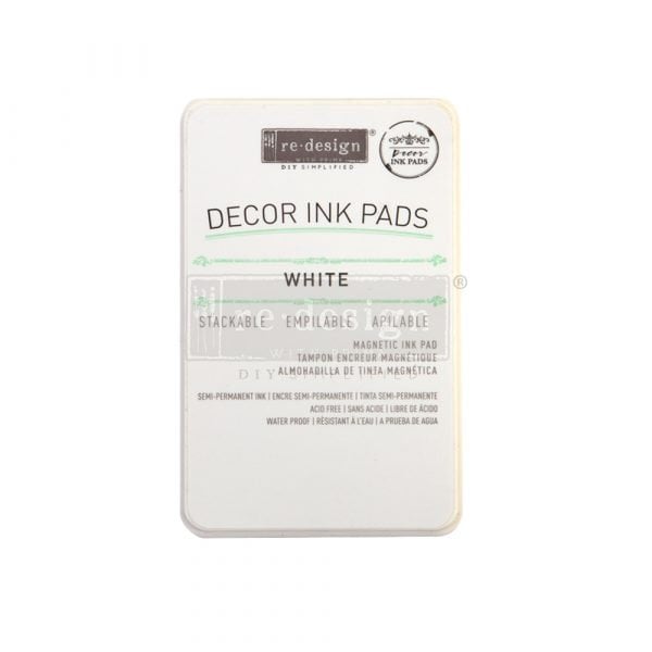 White Fabric Ink Stamp Pad, Fabric Ink Pad for Rubber Stamps, White Stazon  Pad, Permanent Textile Ink for Fabric Stamp 