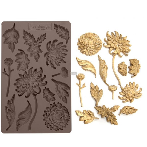 Botanist Floral - Silicone Mold - Redesign with Prima - Resin, Epoxy, Wax, Clay, Baking, Crafting - Flipping Fabulous Salina