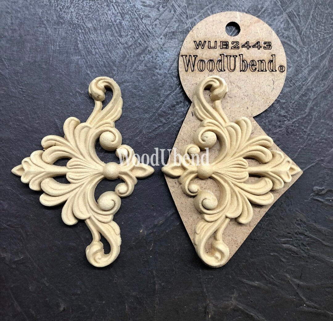 Woodubend Appliqué 2443 Set of 2 Dixie Belle Paint Flipping Etsy