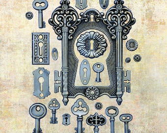 Locks and Keys - Finnabair Silicone Mold - Redesign with Prima - Resin, Epoxy, Wax, Clay, Baking, Crafting - Flipping Fabulous Salina