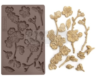 Cherry Blossoms - Silicone Mold - Redesign with Prima - Resin, Epoxy, Wax, Clay, Baking, Crafting - Flipping Fabulous Salina