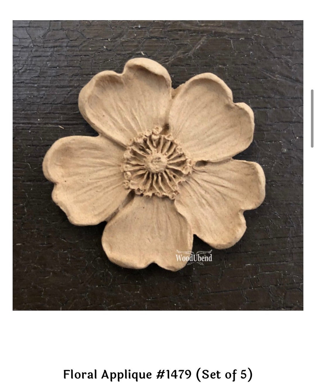 Woodubend Floral Appliqué 1479 Set of 5 Dixie Belle Paint Flipping