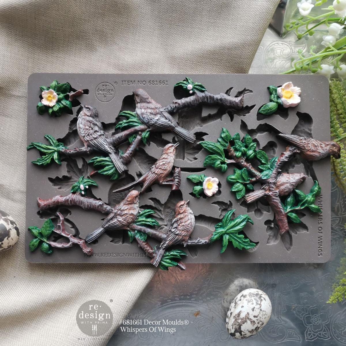 新品 asimocrafts MOLDS asigrip_op vintage Whispers of Wings – 1 Pc, 5″x8″x8mm - Silicone Mold -redesign With