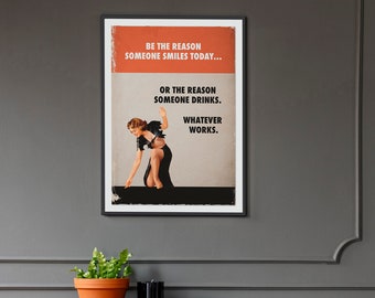 Ingelijste print | De reden waarom iemand | Grappige print | Kunst aan de muur | Woonaccessoires | Wanddecoratie | Cadeau Idee | Nieuwe Home Gift | A3 afdrukken