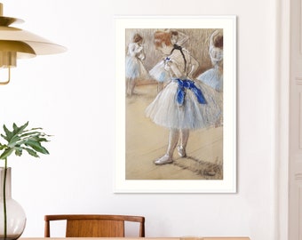 Gerahmte | Tänzerin | Degas | Ausstellungsposter | Impressionismus | Ballettdruck | Wanddeko | Kunstdruck | Wohnaccessoires | Geschenkidee