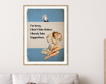 Ingelijste print | Ik neem nauwelijks suggesties | Grappige print | Kunst aan de muur | Woonaccessoires | Wanddecoratie | Cadeau Idee | Art Print | A3 afdrukken