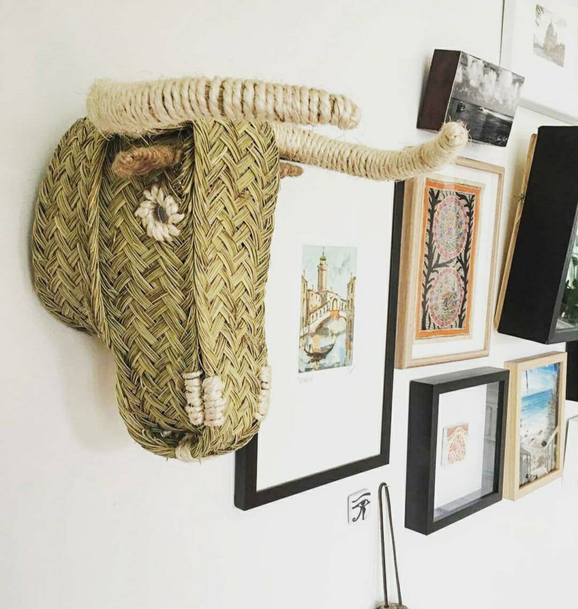 Bull Head of Esparto Grass for Hang on the Wall Etsy