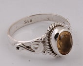 Citrine silver ring,solid silver ring, stone ring, 92.5 sterling silver, gemstone Silver Ring Antique Silver ETSYCYBER2021Cyber2021
