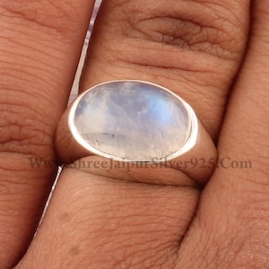 Rainbow Moonstone Ring, 925 Sterling Silver Oval Shape Cabochon Gemstones Ring, Designer Handmade Gemstone Ring, Wedding Jewelry Gift Idea