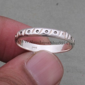 Tiny Sterling Silver Stacking Ring: Minimalist Dainty Band