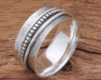 925 Sterling Silver Ring (SPINNER RING)- -Meditation Ring- Silver Spinner Ring-925 Sterling Silver thumb Ring-Silver Band Ring top selling p