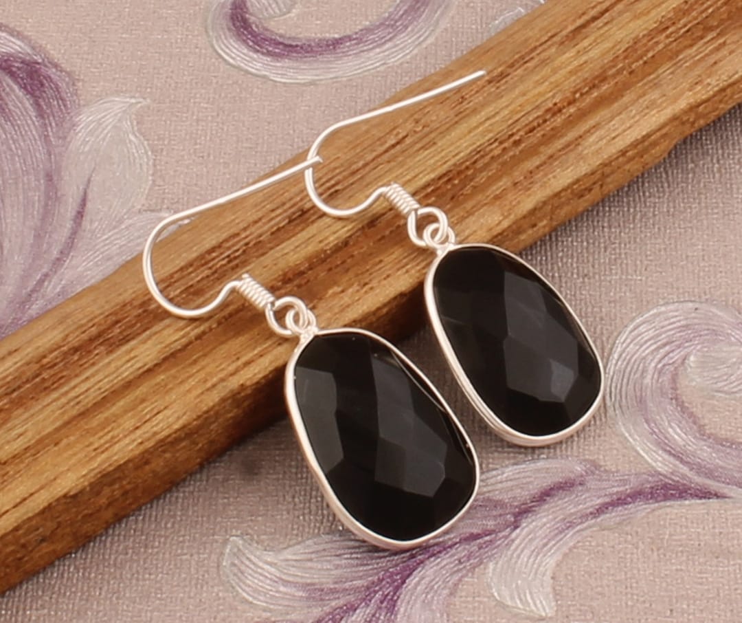 Orecchini Pendenti Southwestern In Argento 925 Con Onice Nero Naturale – Fatti A Mano USA