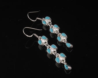 Orecchini Donna In Argento 925 Con Turchese Autentico | Stile Americano Occidentale, Bohémien, Fatto A Mano