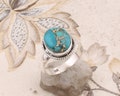 Turquoise Ring - Gemston Ring -Sterling Silver 925 -Handmade -Middle Finger -Bstseller -2024 -Etsy-Birthstone Statment- Hipper - Bohemian