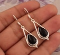 Sterling Silver Black Onyx Teardrop Earrings: Pear Gemstone product logo