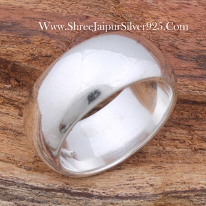 Anillo de plata de ley, anillo sencillo, anillo minimalista, anillo estampado, anillo de banda ancha, anillo para el pulgar, anillo para los nudillos, unisex 2024