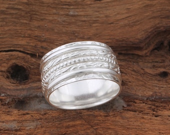 925 Sterling Silver Spinner Ring: Fidget Anxiety Yoga Ring