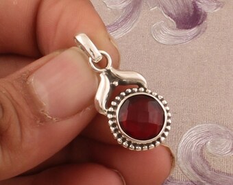 Jeweloporium Collana Artigianale In Argento 925 Con Ciondolo Ovale E Pietre Dure Naturali: Granato, Ambra, Turchese E Onice. Gioiello Boho Chic Fatto A Mano In India, Perfetto Per Donna - 4