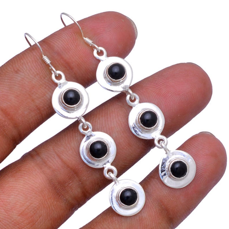 Handcrafted Earring With Natural Amethyst AAA+Quality Gemstone Cabochon Stone Boho Earring 925-Sterling Solid Silver Earring ETSYCYBER2018