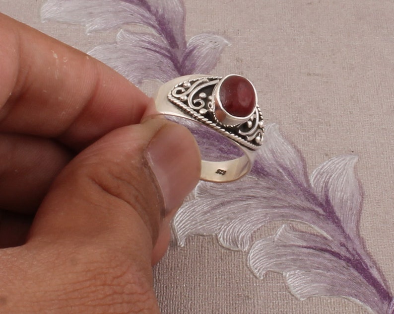 Amazing Red Jasper Top Quality Gemstone Ring Cabochon Opaque Stone Ring 925-Sterling Silver Solid Silver Ring,Girls Middle Finger Ring