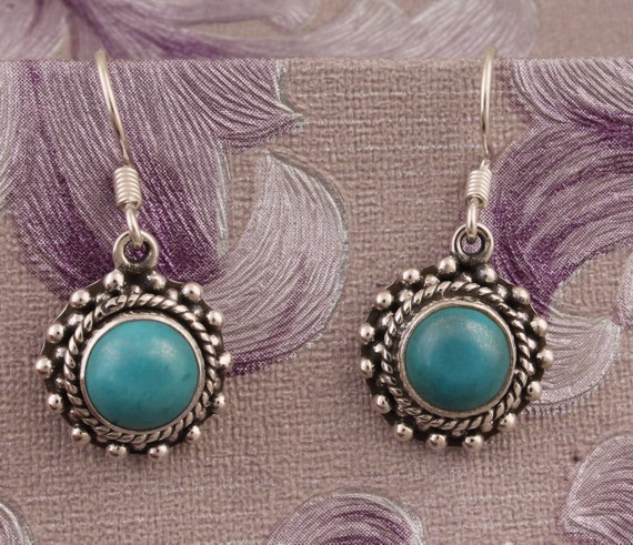 Sleeping Beauty Turquoise Top Quality Gemstone Earring | Etsy