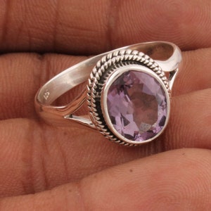 Amethyst Faceted Top Quality Gemstone Ring 925-Antique Silver Ring,Middle Finger Ring,Sterling Silver Ring,Gift Item Ring best cyber 2024