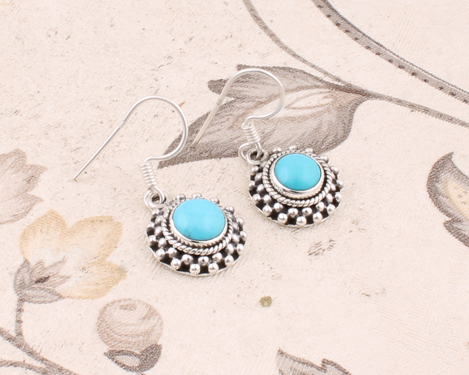 Sleeping Beauty Turquoise Aaaquality Gemstone Earring | Etsy