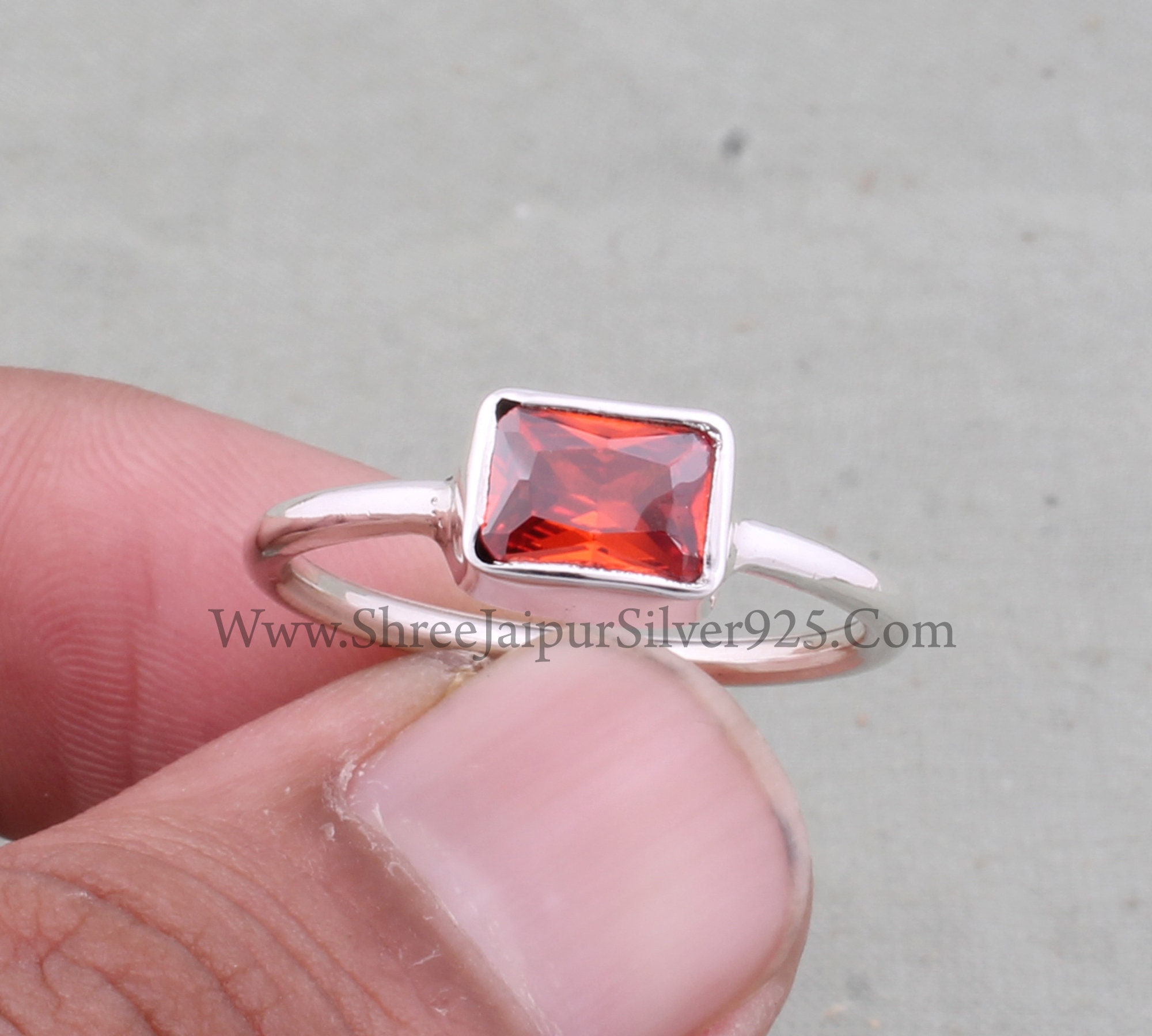 Red Cubic Zircon Emerald Cut Stone Solid 925 Sterling Silver Ring for Women, Handmade Solid Silver Ring for Wedding Anniversary, Boho Rings - Etsy Red Cubic Zircon Emerald Cut Stone Solid 925 Sterling Silver Ring for Women, Handmade Solid Silver Ring for Wedding Anniversary, Boho Rings - Etsy