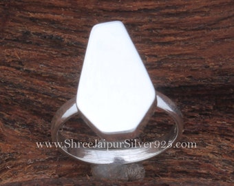 Coffin Sterling Silver Ring: Handmade 925 Silver Jewelry