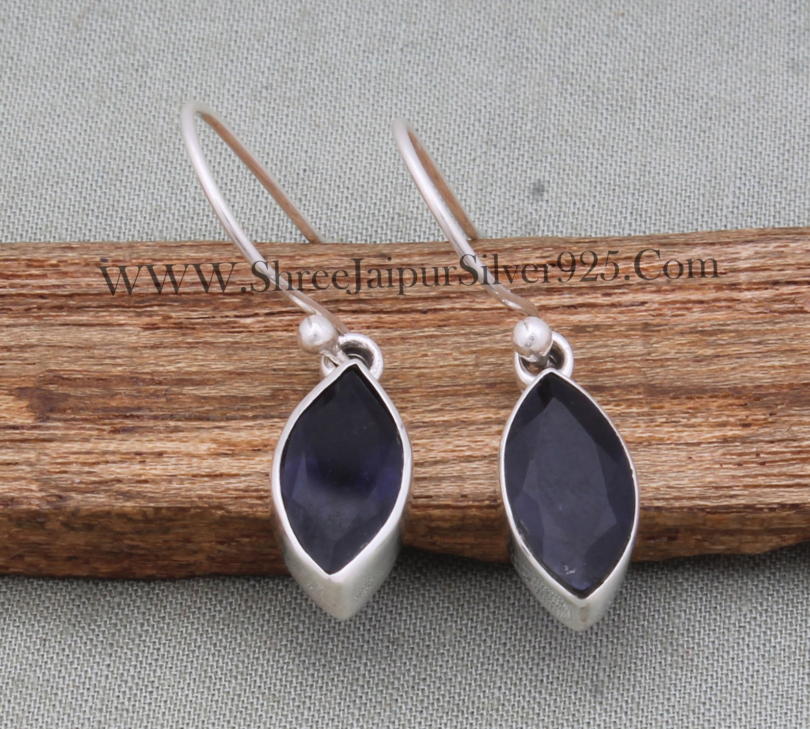 Blue Scheelite Sterling Silver Earrings main image 1