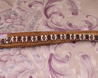 Handmade Red Garnet 925 Sterling Silver Bracelet